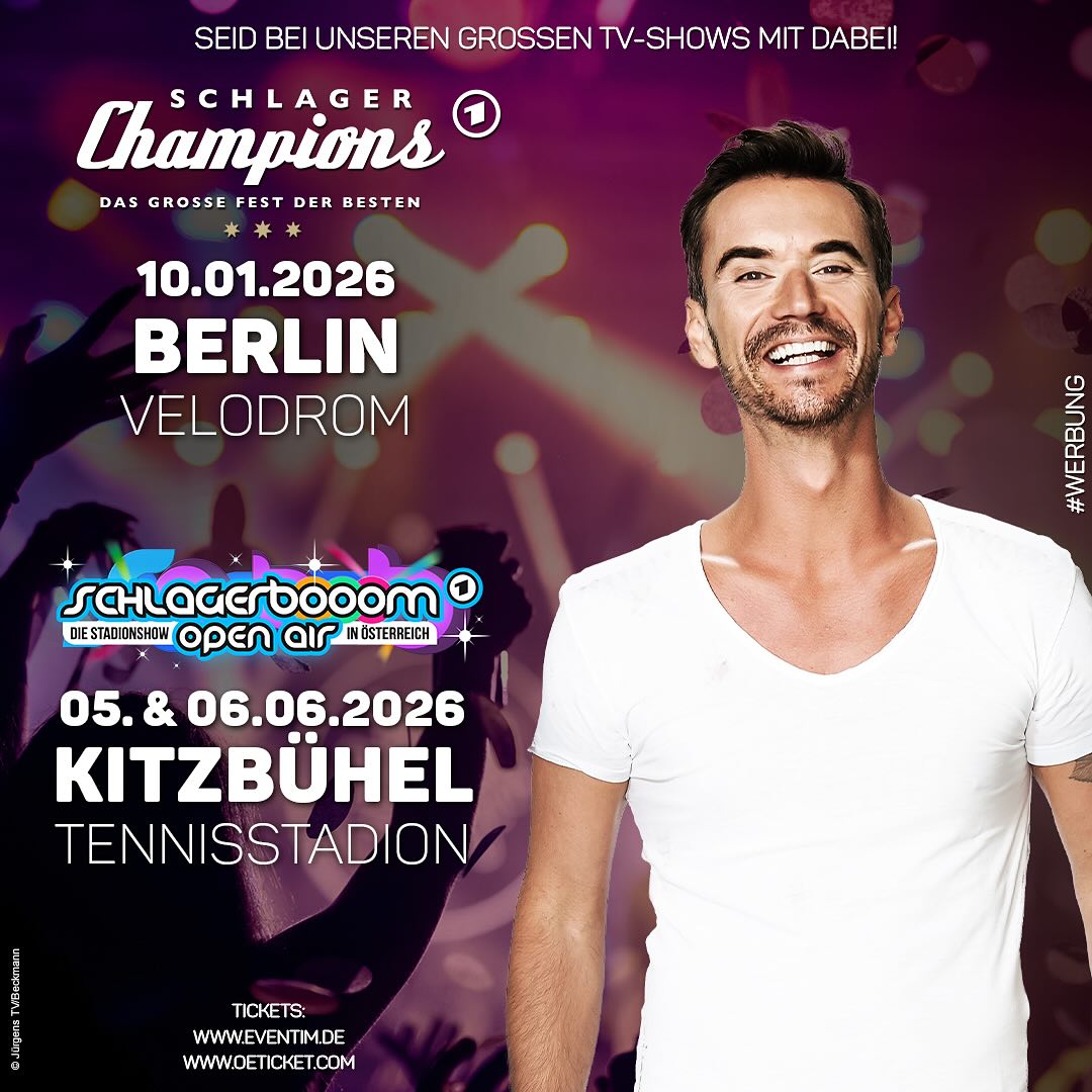 Florian Silbereisen SCHLAGERBOOOM – Die Stadionshow OPEN AIR Tour Poster 2026